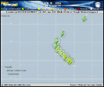 Hurricane Leslie forecast track map as of National Hurricane Center discussion number 27