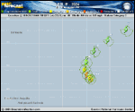 Hurricane Leslie forecast track map as of National Hurricane Center discussion number 32