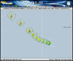 Tropical Storm Leslie forecast track map as of National Hurricane Center discussion number 9