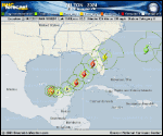 Hurricane Milton forecast track map as of National Hurricane Center discussion number 10