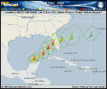 Hurricane Milton forecast track map as of National Hurricane Center discussion number 14