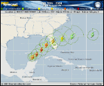 Hurricane Milton forecast track map as of National Hurricane Center discussion number 15