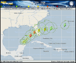 Hurricane Milton forecast track map as of National Hurricane Center discussion number 16