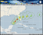 Hurricane Milton forecast track map as of National Hurricane Center discussion number 17