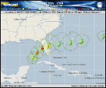 Hurricane Milton forecast track map as of National Hurricane Center discussion number 18