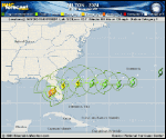 Hurricane Milton forecast track map as of National Hurricane Center discussion number 21