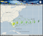 Hurricane Milton forecast track map as of National Hurricane Center discussion number 22