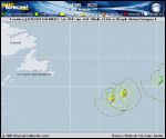 Hurricane Nigel forecast track map as of National Hurricane Center discussion number 27