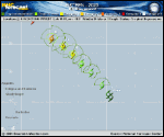 Tropical Depression Fifteen forecast track map as of National Hurricane Center discussion number 4