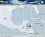 Tropical Storm Nadine forecast track map as of National Hurricane Center discussion number 3