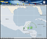 Tropical Storm Nadine forecast track map as of National Hurricane Center discussion number 4