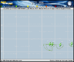 Tropical Storm Patty forecast track map as of National Hurricane Center discussion number 6