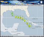 Hurricane Rafael forecast track map as of National Hurricane Center discussion number 11