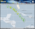 Tropical Storm Rafael forecast track map as of National Hurricane Center discussion number 7