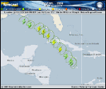 Tropical Storm Rafael forecast track map as of National Hurricane Center discussion number 8