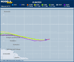 Atlantic Tropical Investigation Area AL942024 Model Map